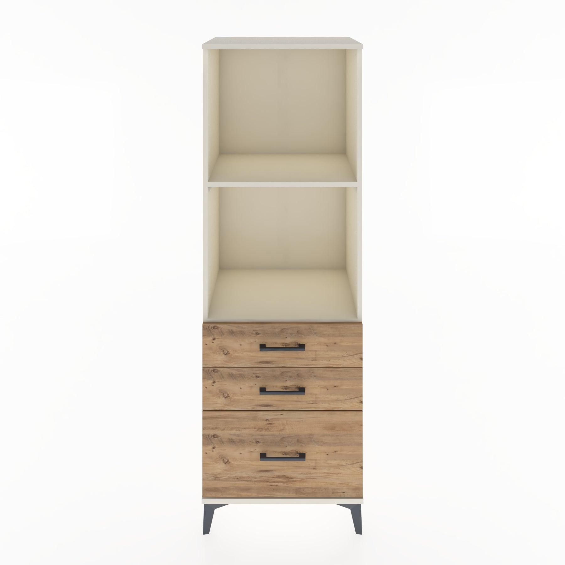 Woodntry Modular Cabinet Moonstone 60x44x170 cm with Drawers and Shelves CR42-1