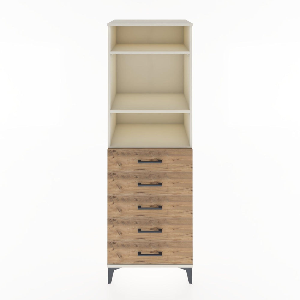 Woodntry Modular Cabinet Moonstone 60x44x170 cm with Drawers and Shelves CR35-1