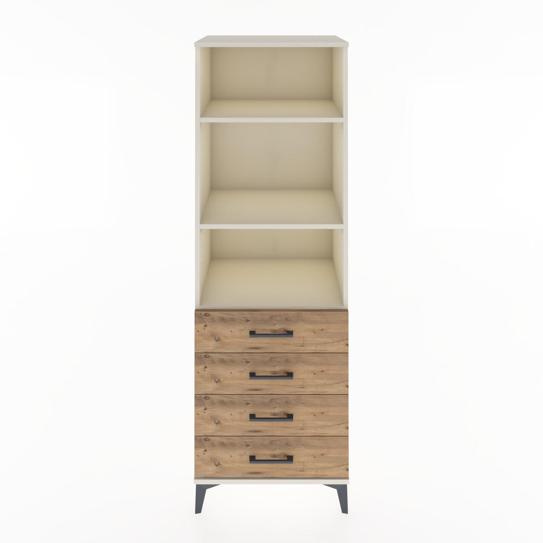 Woodntry Modular Cabinet Moonstone 60x44x170 cm with Drawers and Shelves CR36-1