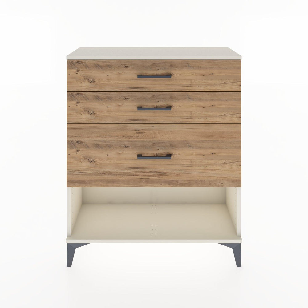 Woodntry Modular Dresser Moonstone 88x30x94 cm with Drawers and Shelves CR15-1