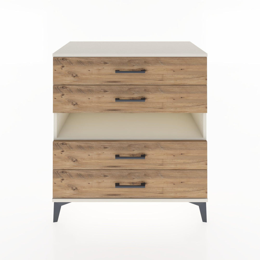 Woodntry Modüler Şifonyer Aytaşı 88x44x84 cm Çekmeceli ve Raflı CR21-1