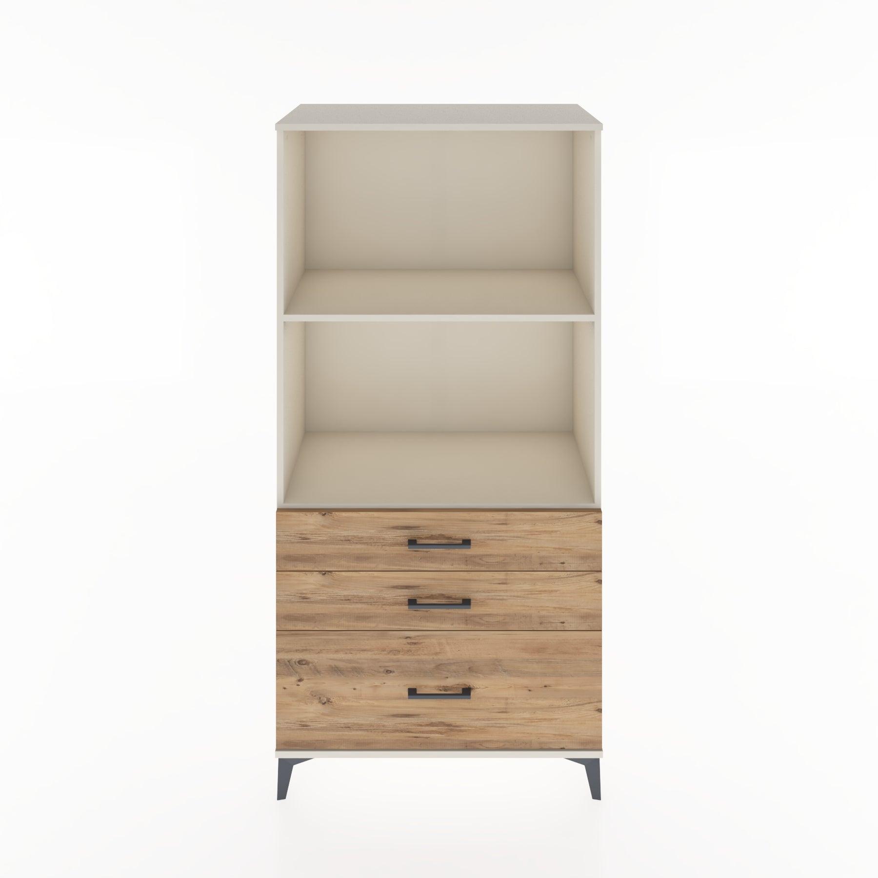 Woodntry Modular Cabinet Moonstone 88x44x170 cm with Drawers and Shelves CR42-1