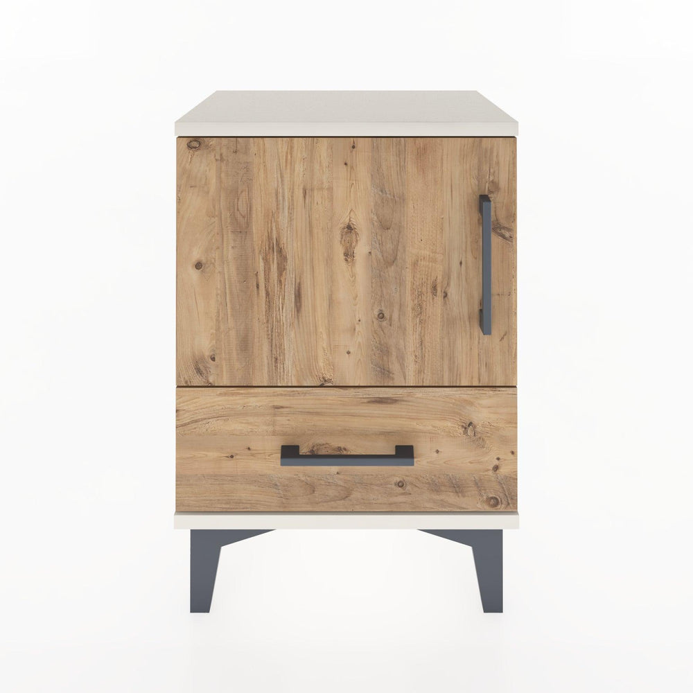 Woodntry Modüler Komodin Kapak ve Çekmeceli 44x30x52 cm Aytaşı - Woodntry