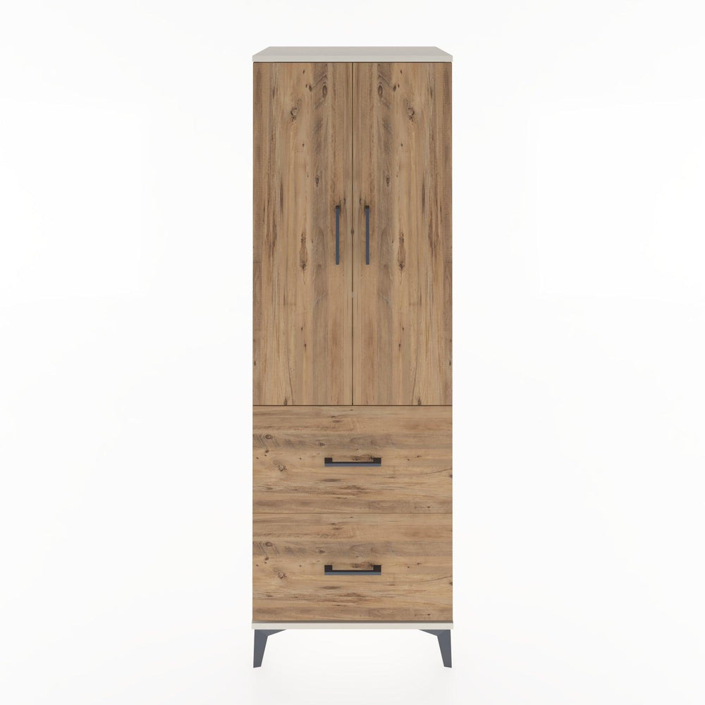 Woodntry Modular Cabinet Moonstone 60x44x170 cm with Doors and Drawers KC21-1