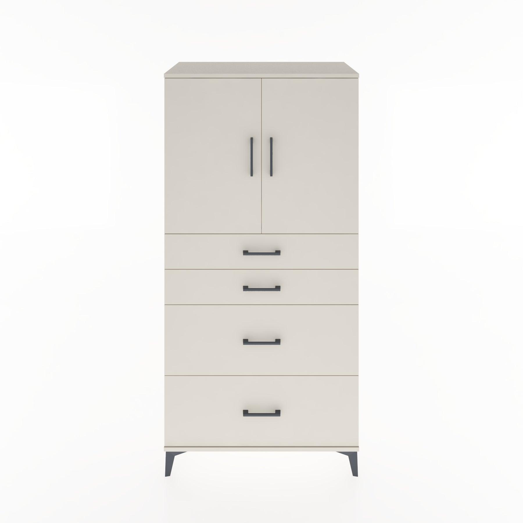 Woodntry Modular Cabinet Moonstone 88x44x170 cm with Doors and Drawers KC19-1