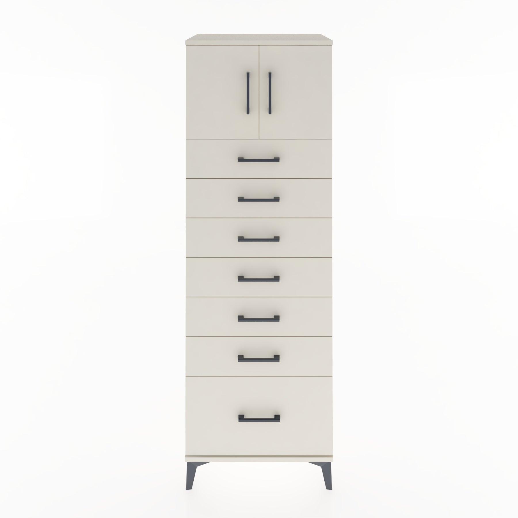 Woodntry Modular Cabinet Moonstone 60x44x170 cm with Doors and Drawers KC10-1