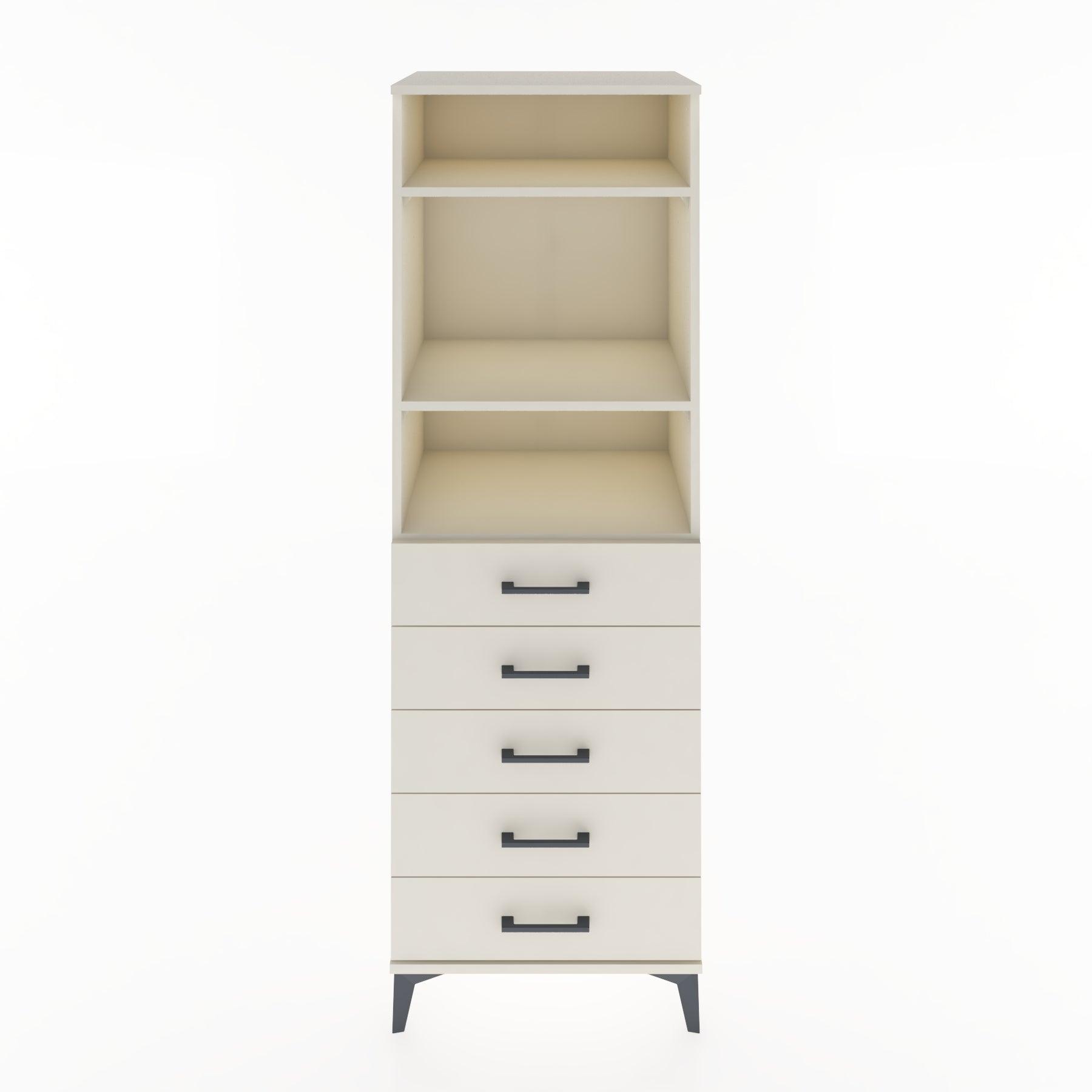 Woodntry Modular Cabinet Moonstone 60x44x170 cm with Drawers and Shelves CR35-1