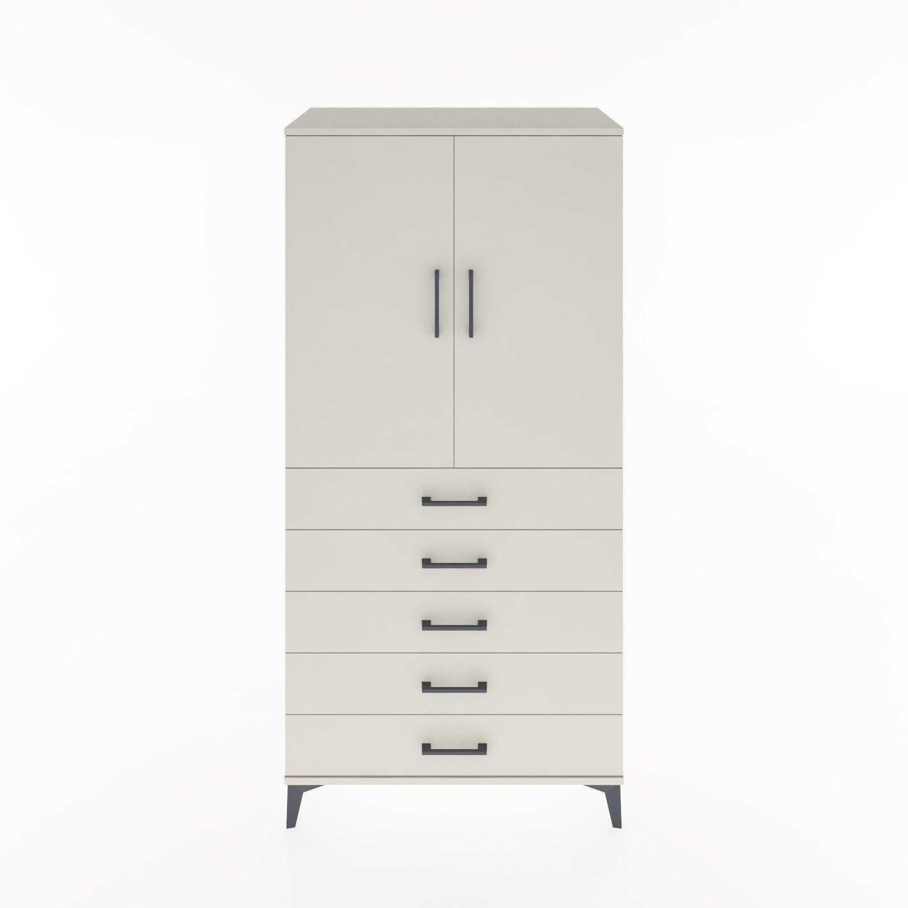 Woodntry Modular Cabinet Moonstone 88x44x170 cm with Doors and Drawers KC26-1
