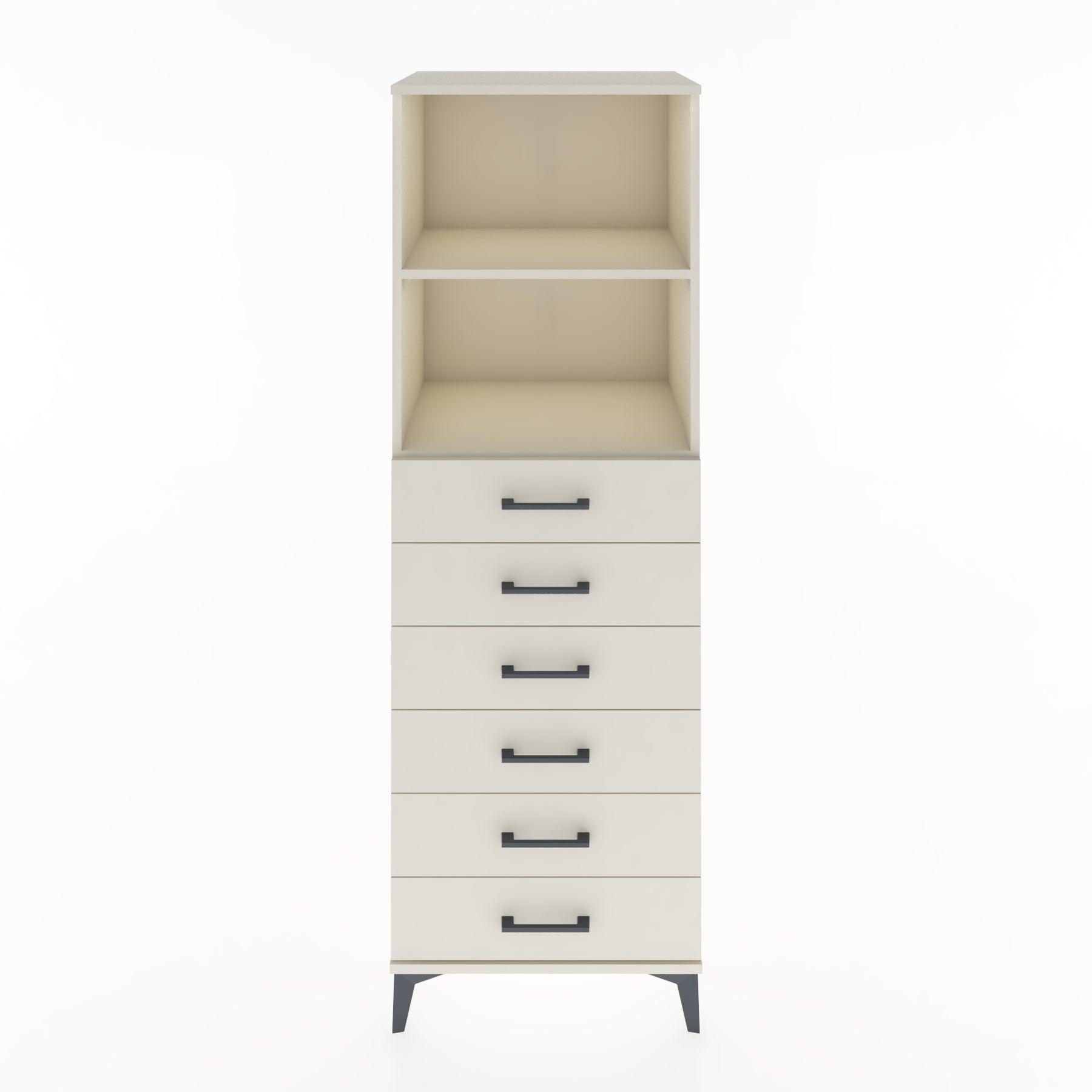 Woodntry Modular Cabinet Moonstone 60x44x170 cm with Drawers and Shelves CR34-1