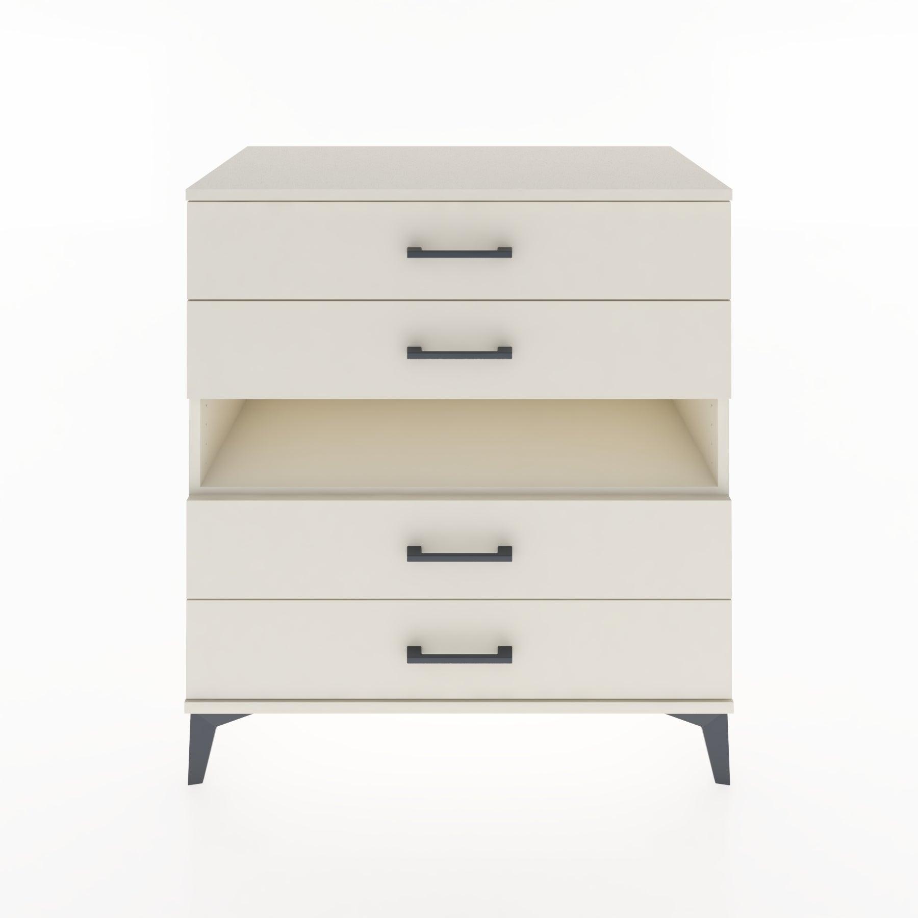 Woodntry Modüler Şifonyer Aytaşı 88x44x84 cm Çekmeceli ve Raflı CR21-1
