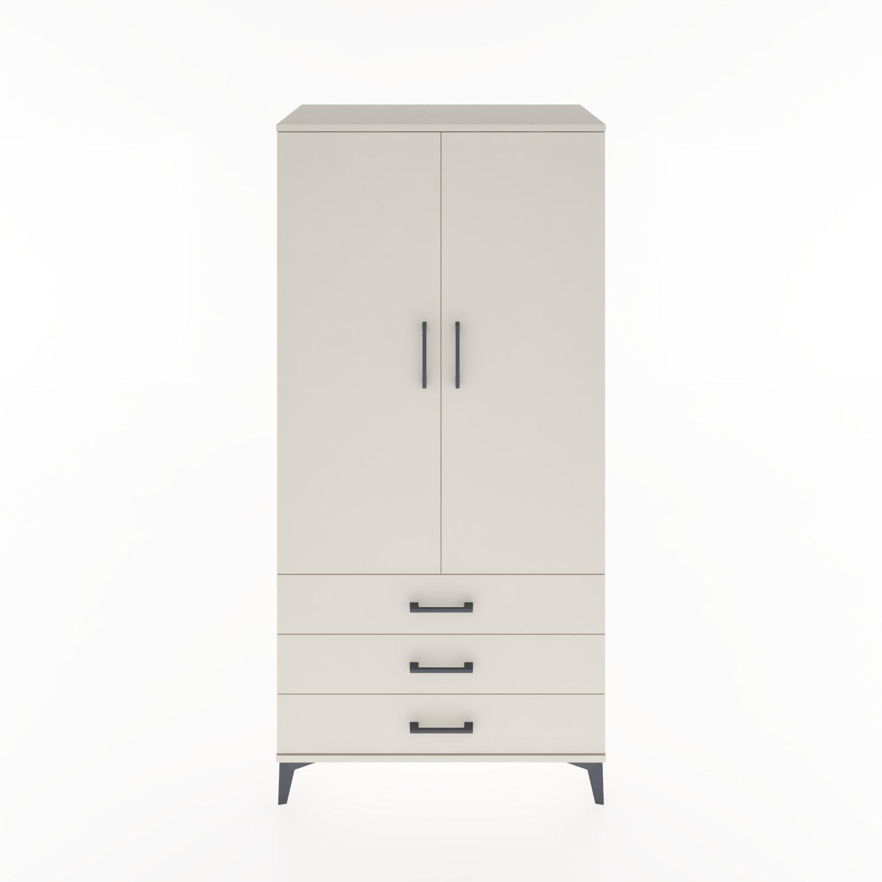 Woodntry Modular Cabinet Moonstone 88x44x170 cm with Doors and Drawers KC28-1
