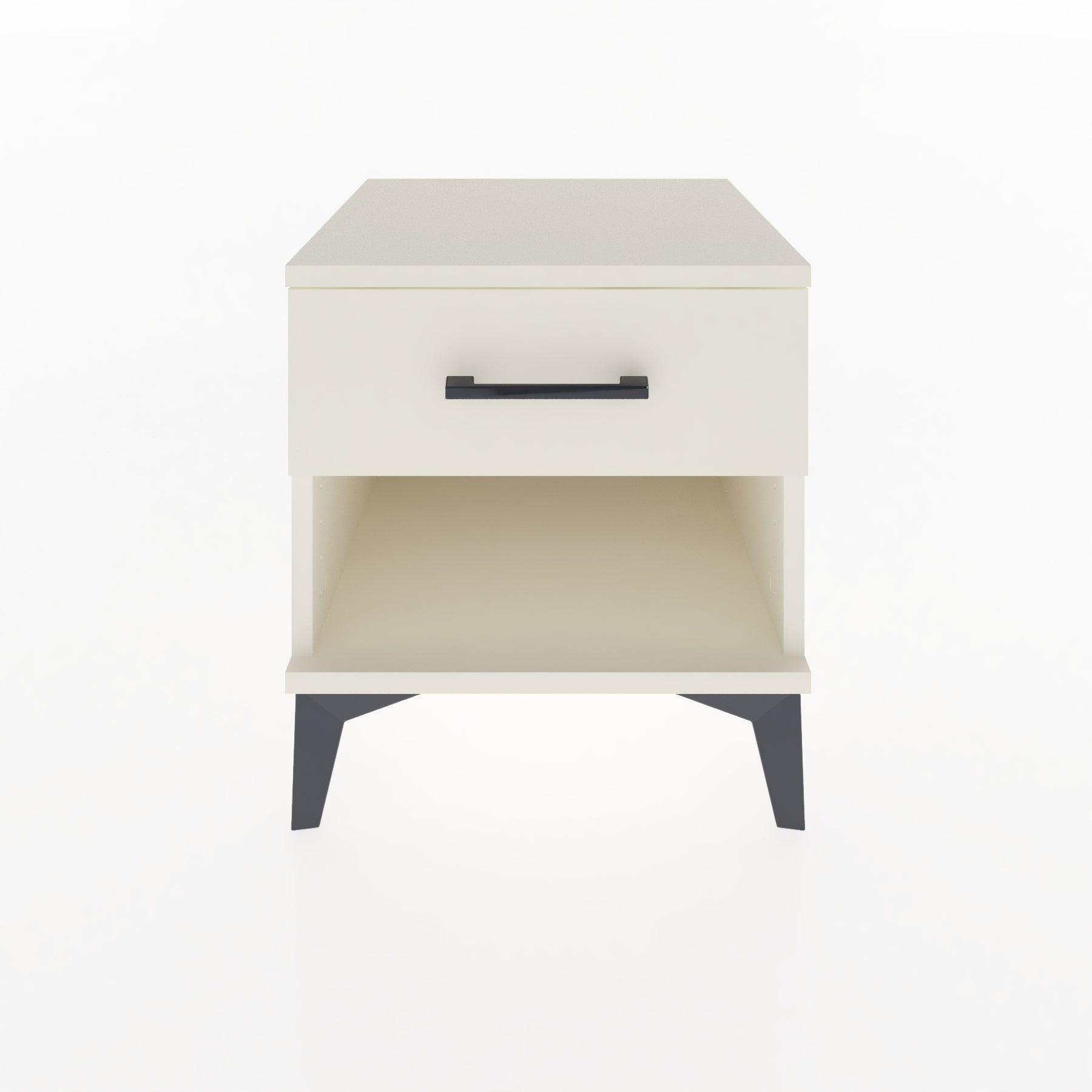 Woodntry Modular Nightstand Moonstone 44x44x36 cm with Drawer and Shelf CR1-1