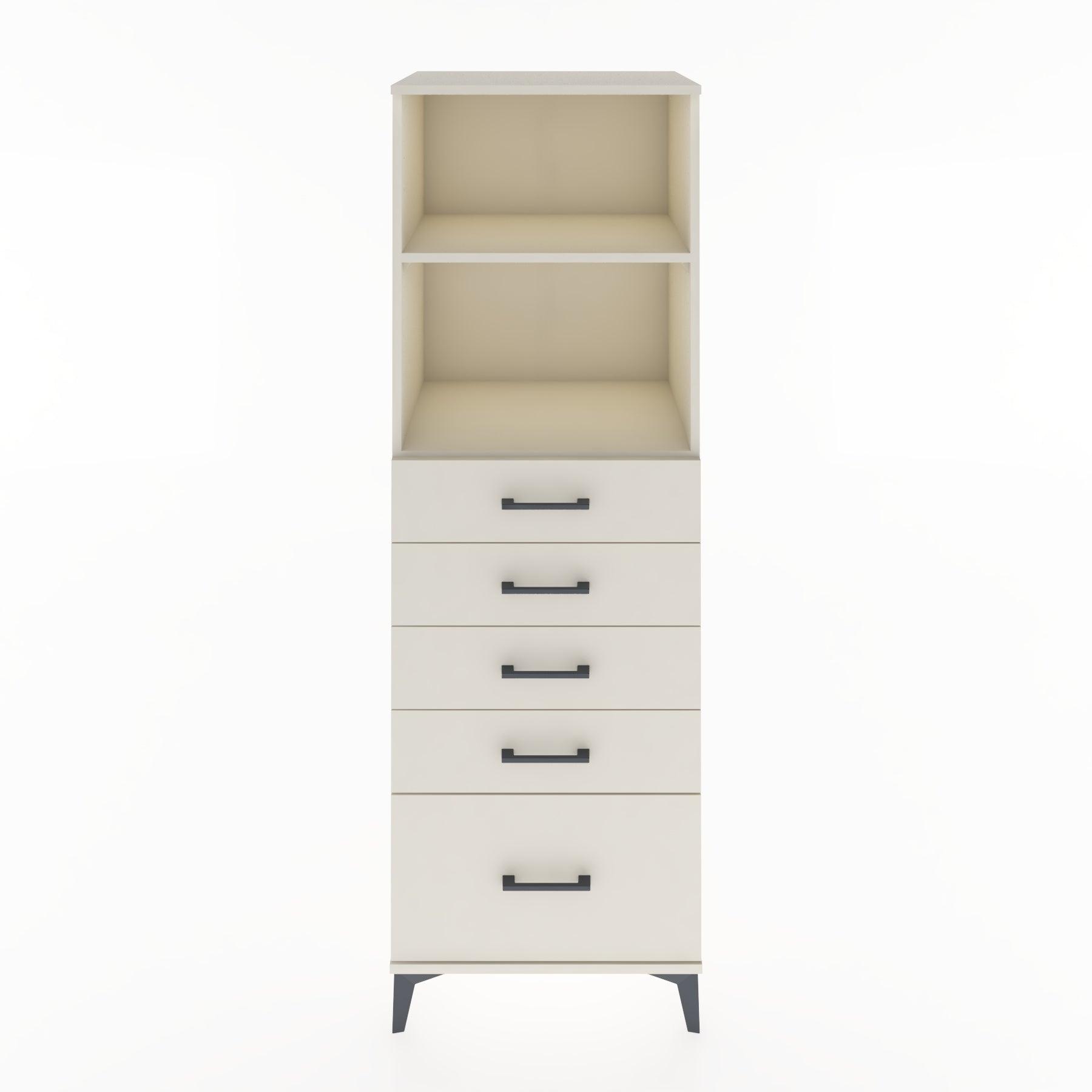 Woodntry Modular Cabinet Moonstone 60x44x170 cm with Drawers and Shelves CR40-1