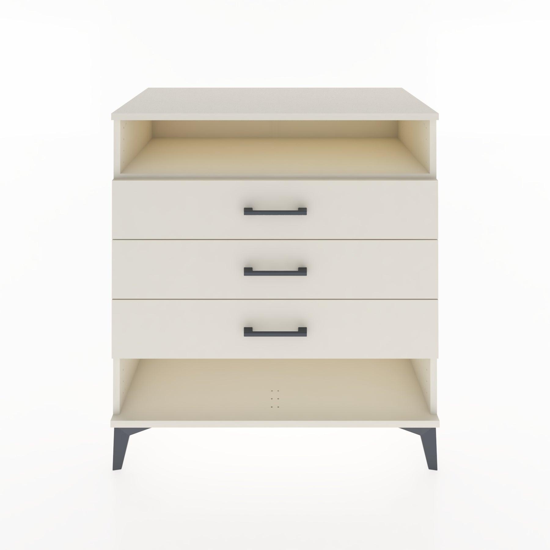 Woodntry Modüler Şifonyer Aytaşı 88x44x84 cm Çekmeceli ve Raflı CR20-1