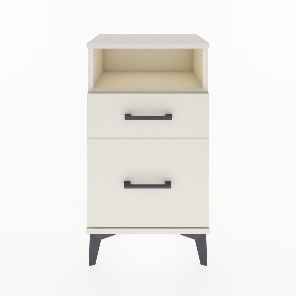 Woodntry Modüler Komodin 2 Çekmece ve Raflı V3 44x30x68 cm Aytaşı - Woodntry