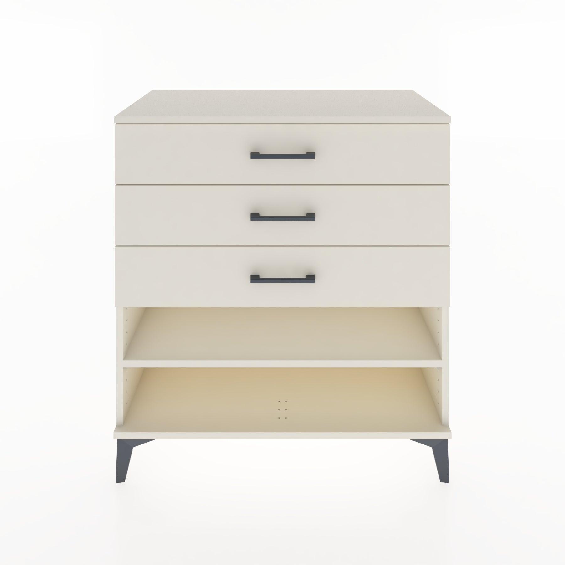 Woodntry Modüler Şifonyer Aytaşı 88x44x84 cm Çekmeceli ve Raflı CR12-1