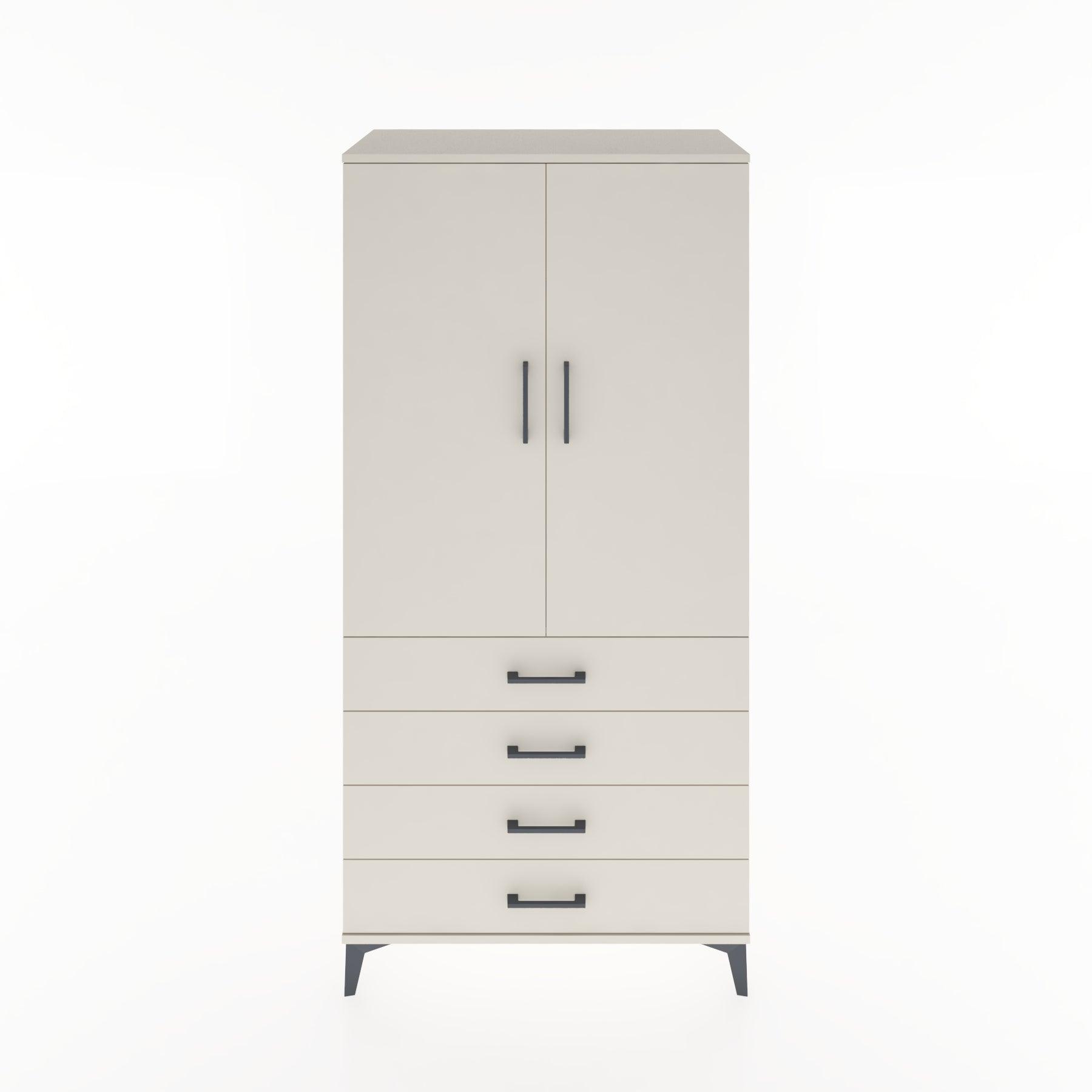 Woodntry Modular Cabinet Moonstone 88x44x170 cm with Doors and Drawers KC27-1