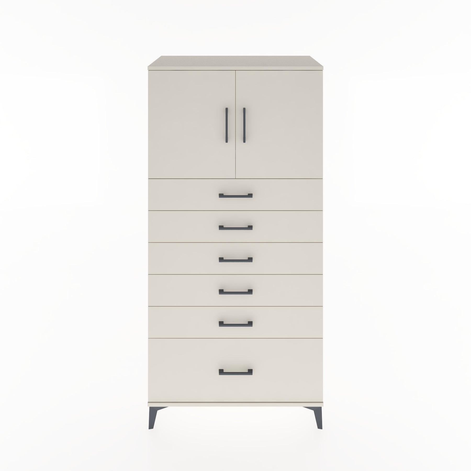 Woodntry Modular Cabinet Moonstone 88x44x170 cm with Doors and Drawers KC11-1