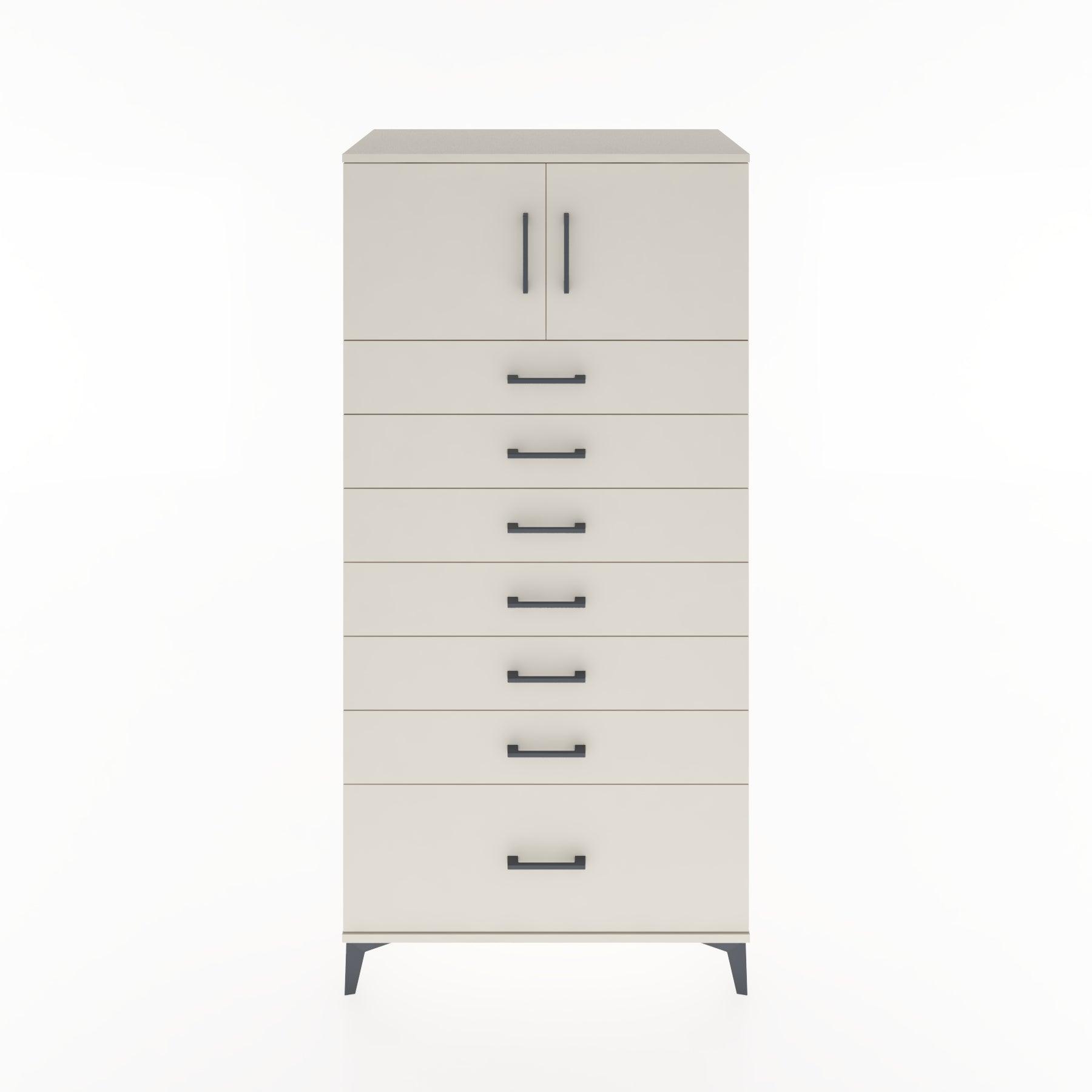 Woodntry Modular Cabinet Moonstone 88x44x170 cm with Doors and Drawers KC10-1