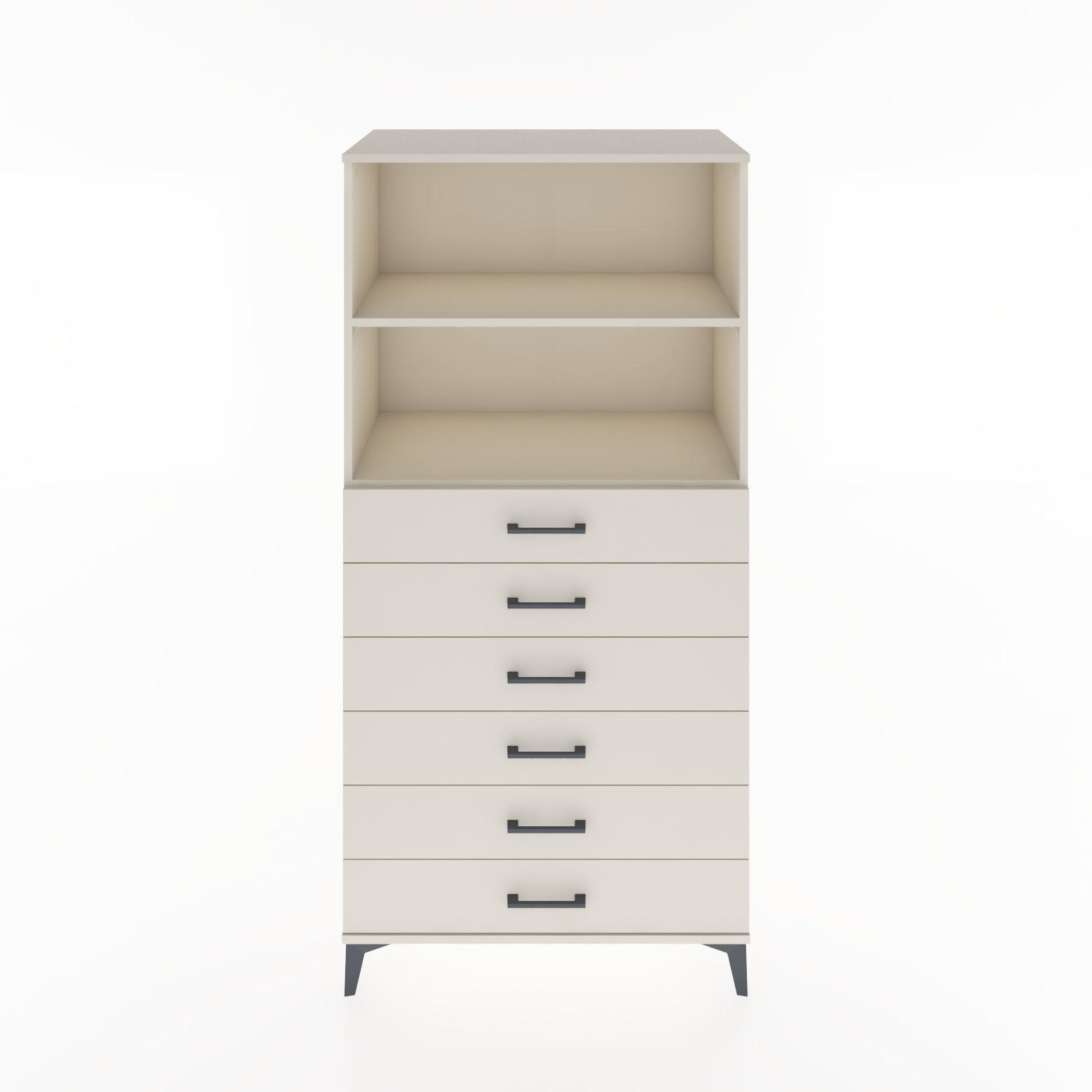 Woodntry Modular Cabinet Moonstone 88x44x170 cm with Drawers and Shelves CR34-1