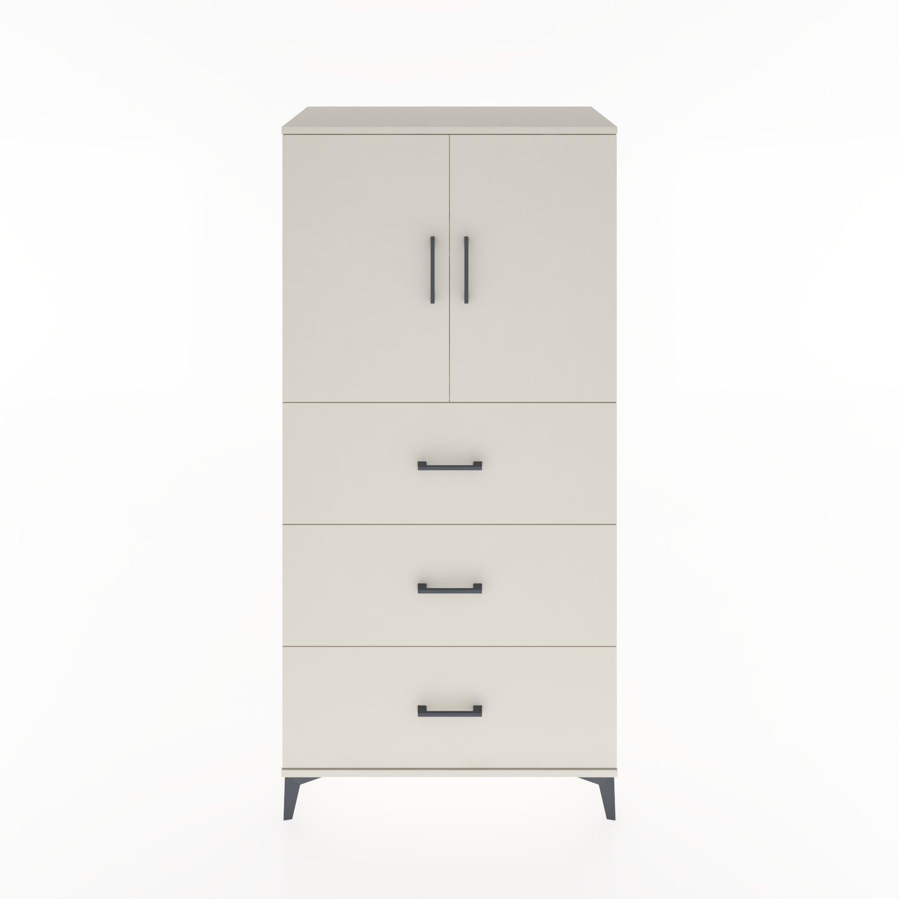 Woodntry Modular Cabinet Moonstone 88x44x170 cm with Doors and Drawers KC24-1