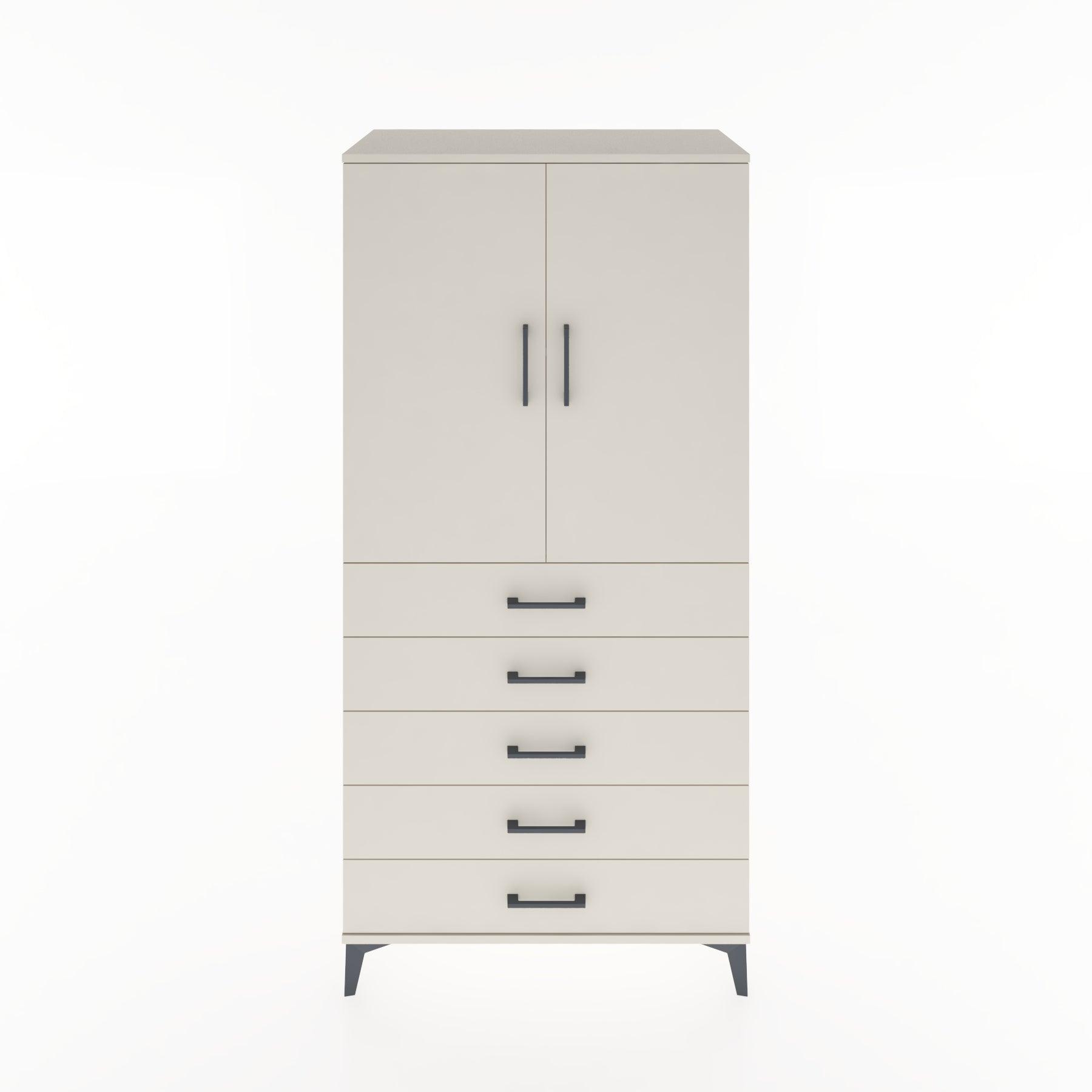Woodntry Modular Cabinet Moonstone 88x44x170 cm with Doors and Drawers KC4-1
