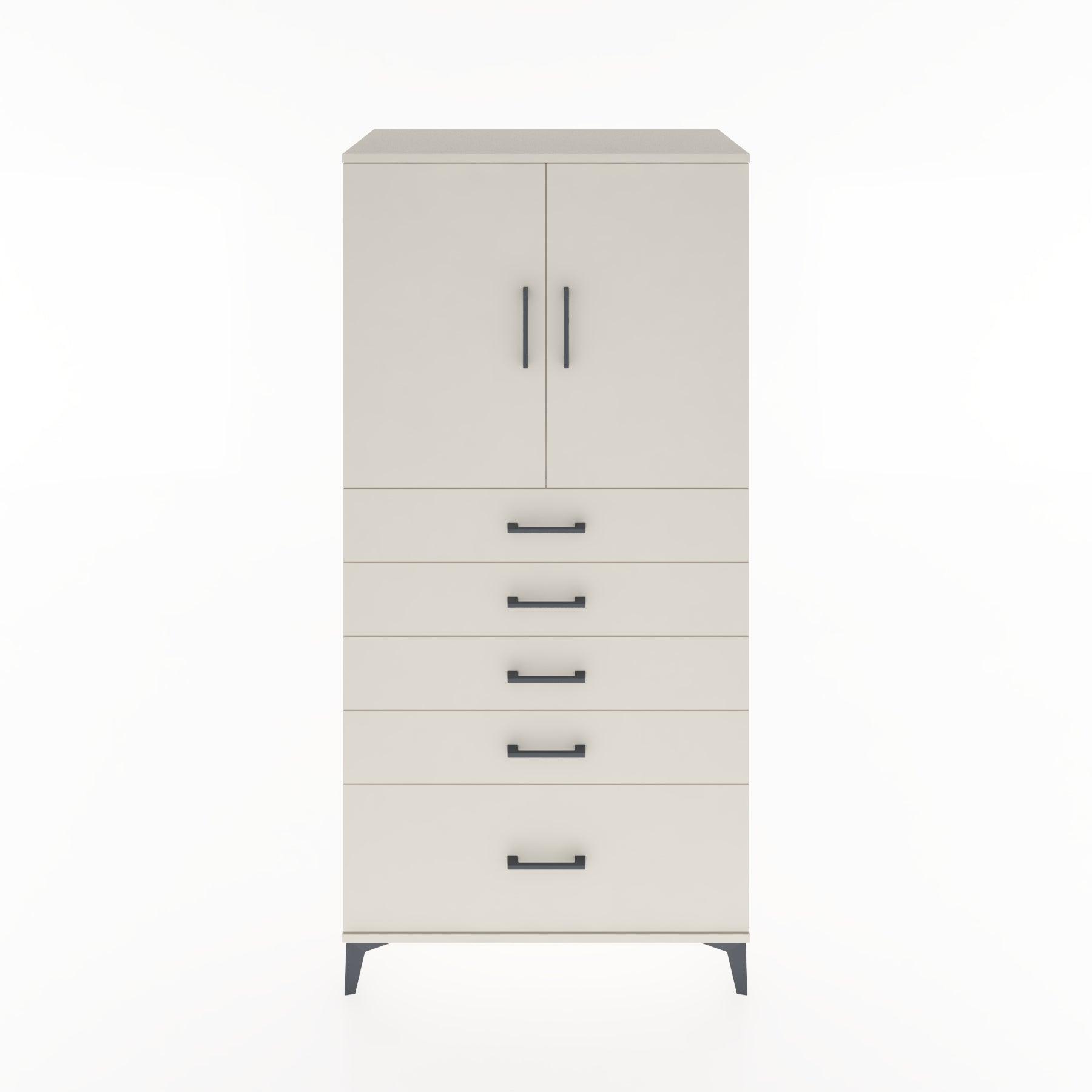 Woodntry Modular Cabinet Moonstone 88x44x170 cm with Doors and Drawers KC12-1