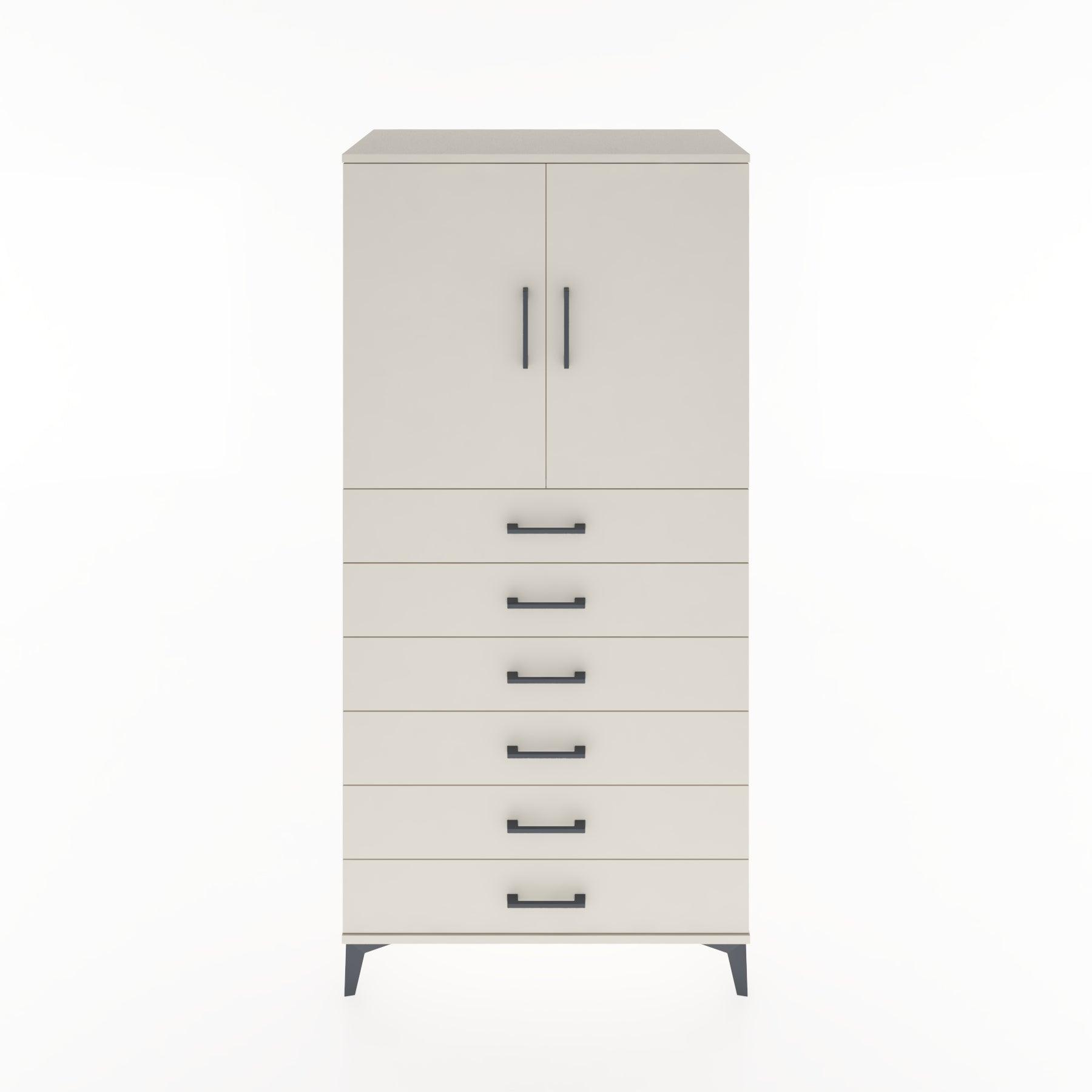 Woodntry Modular Cabinet Moonstone 88x44x170 cm with Doors and Drawers KC3-1