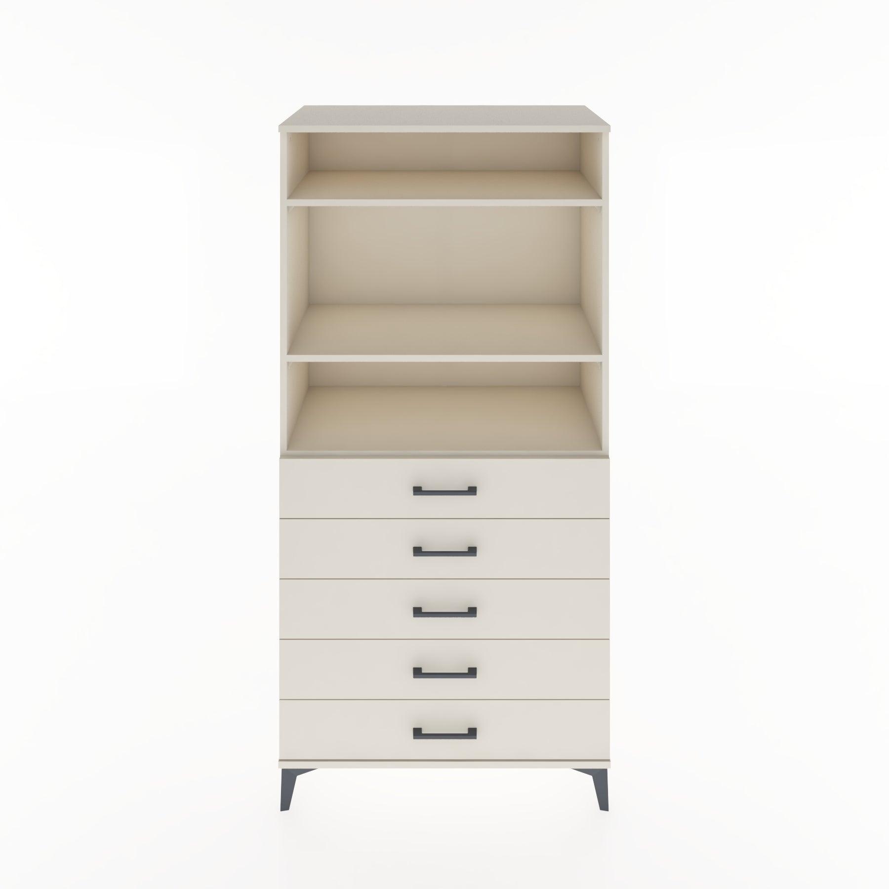 Woodntry Modular Cabinet Moonstone 88x44x170 cm with Drawers and Shelves CR35-1