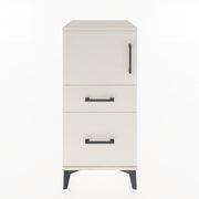 Woodntry Modular Nightstand Moonstone 44x44x84 cm with Cover and Drawer KC45-1