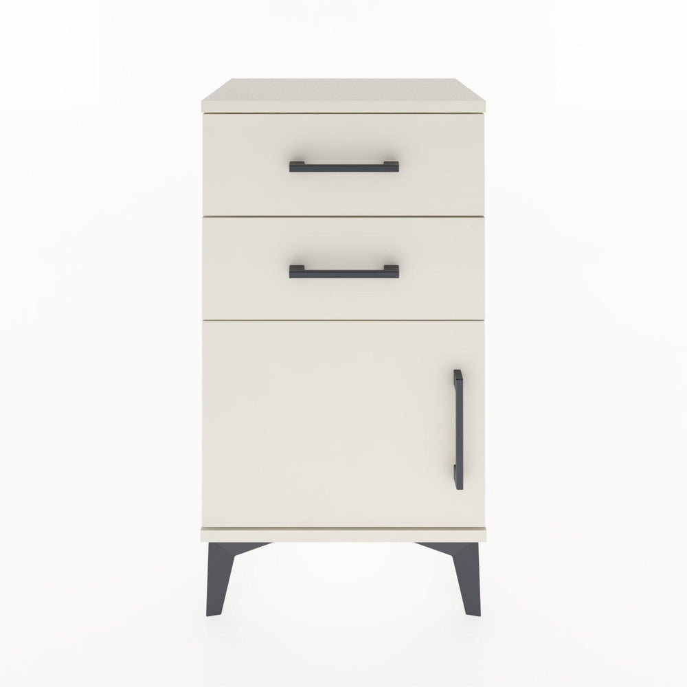 Woodntry Modüler Komodin İki Çekmece ve Kapaklı 44x30x68 cm Aytaşı - Woodntry