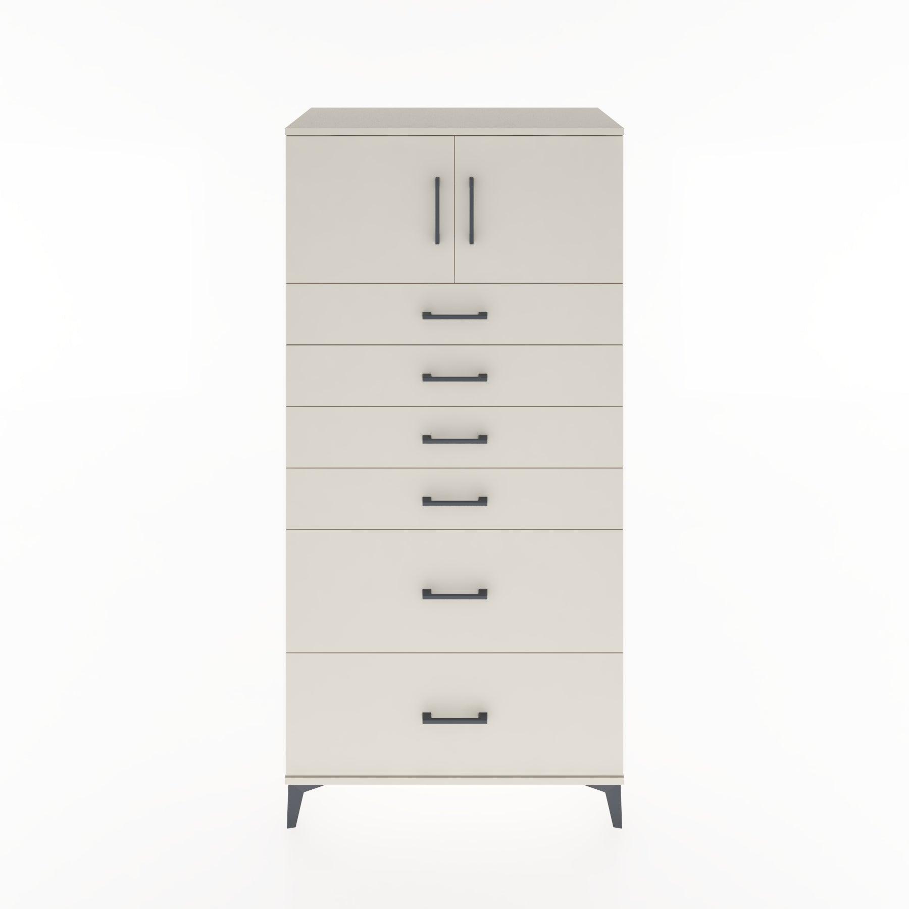 Woodntry Modular Cabinet Moonstone 88x44x170 cm with Doors and Drawers KC17-1