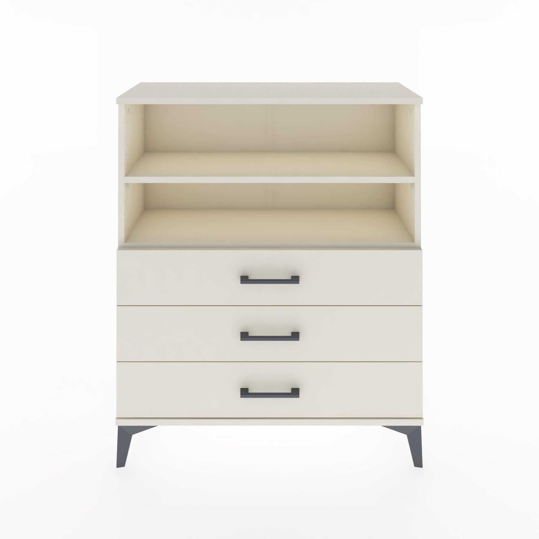 Woodntry Modüler Şifonyer Aytaşı 88x30x94 cm Çekmeceli ve Raflı CR18-1