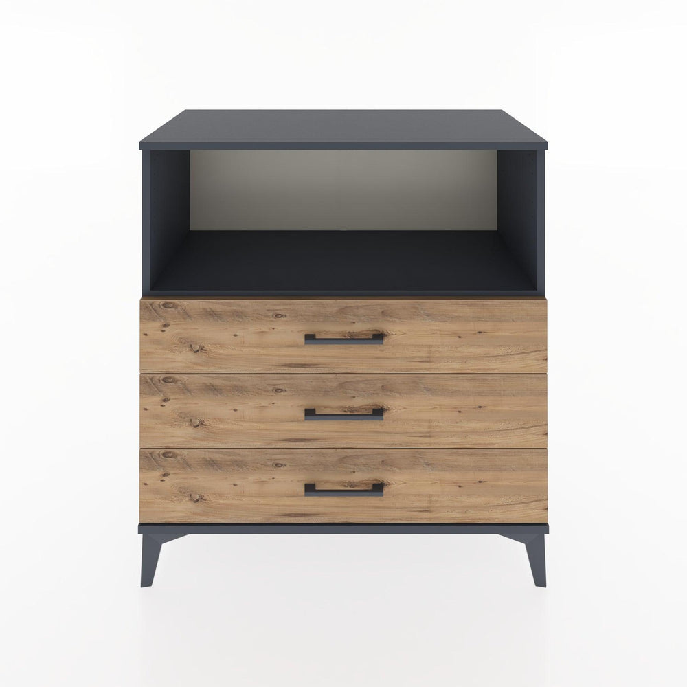 Woodntry Modular Dresser Anthracite 88x44x84 cm with Drawers and Shelves CR18-2