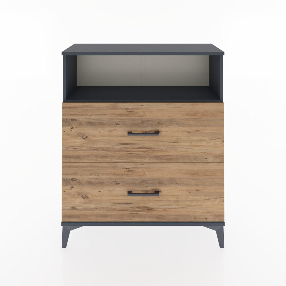 Woodntry Modular Dresser Anthracite 88x30x94 cm with Drawers and Shelves CR14-2