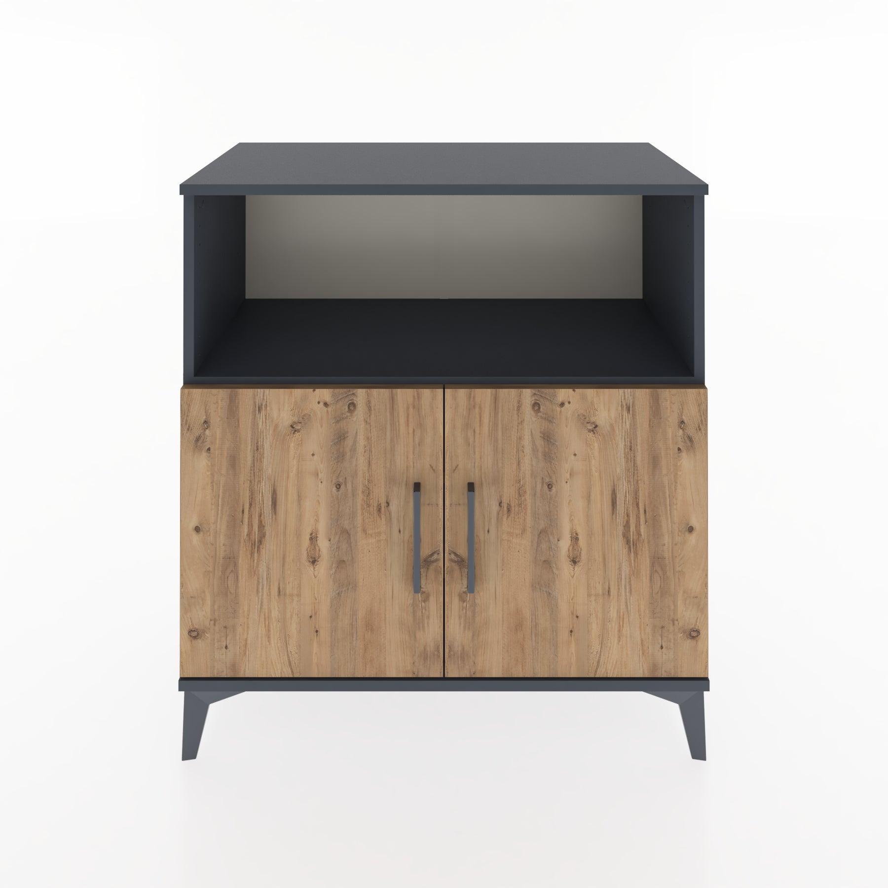 Woodntry Modular Dresser Anthracite 88x44x84 cm with Cover and Shelf KR40-2