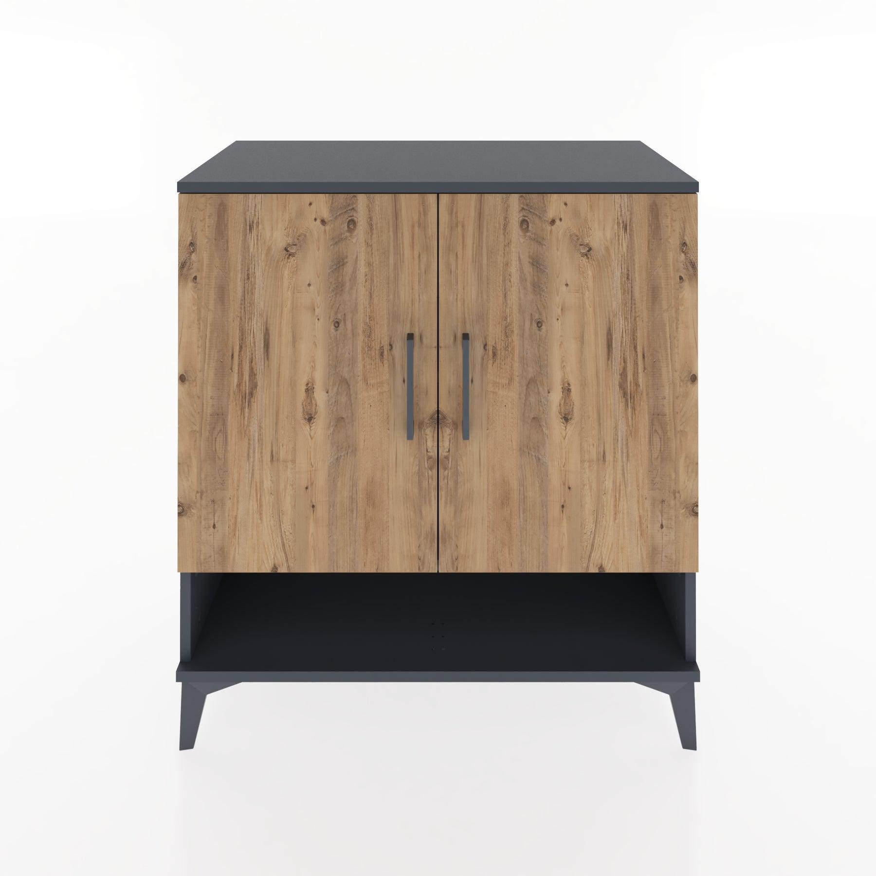 Woodntry Modular Dresser Anthracite 88x44x84 cm with Cover and Shelf KR76-2