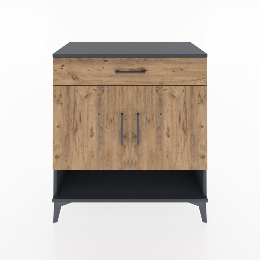 Woodntry Modüler Şifonyer Antrasit 88x44x84 cm Fonksiyonel F66-2