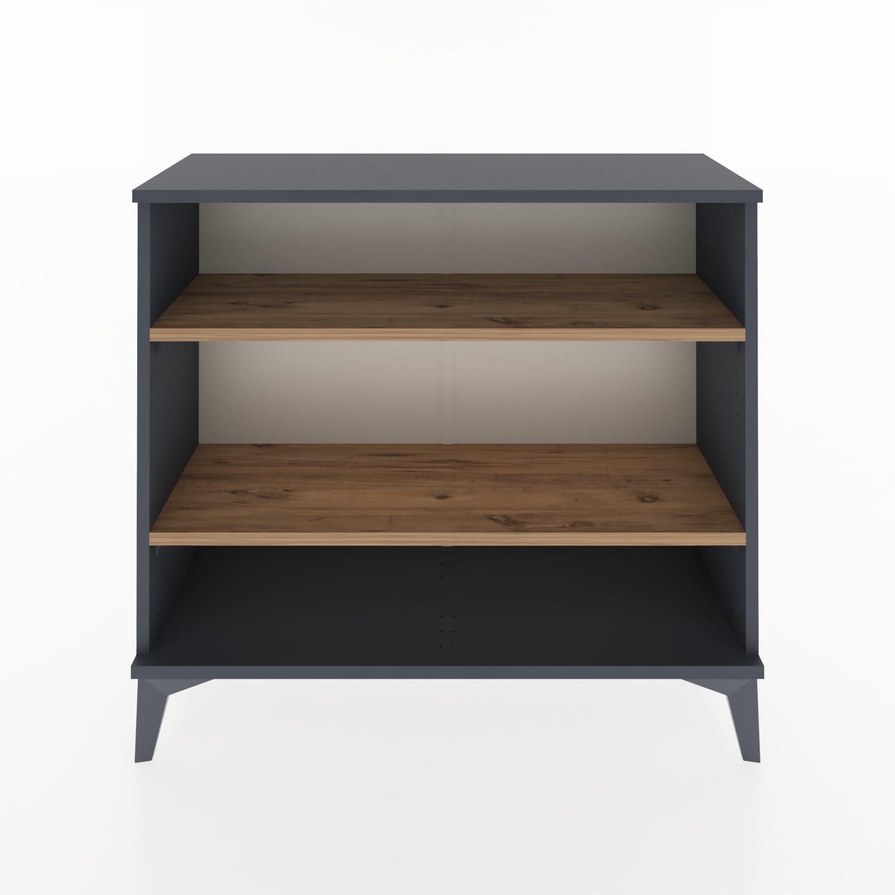 Woodntry Modüler Şifonyer İki Raflı 88x30x68 cm Antrasit - Woodntry