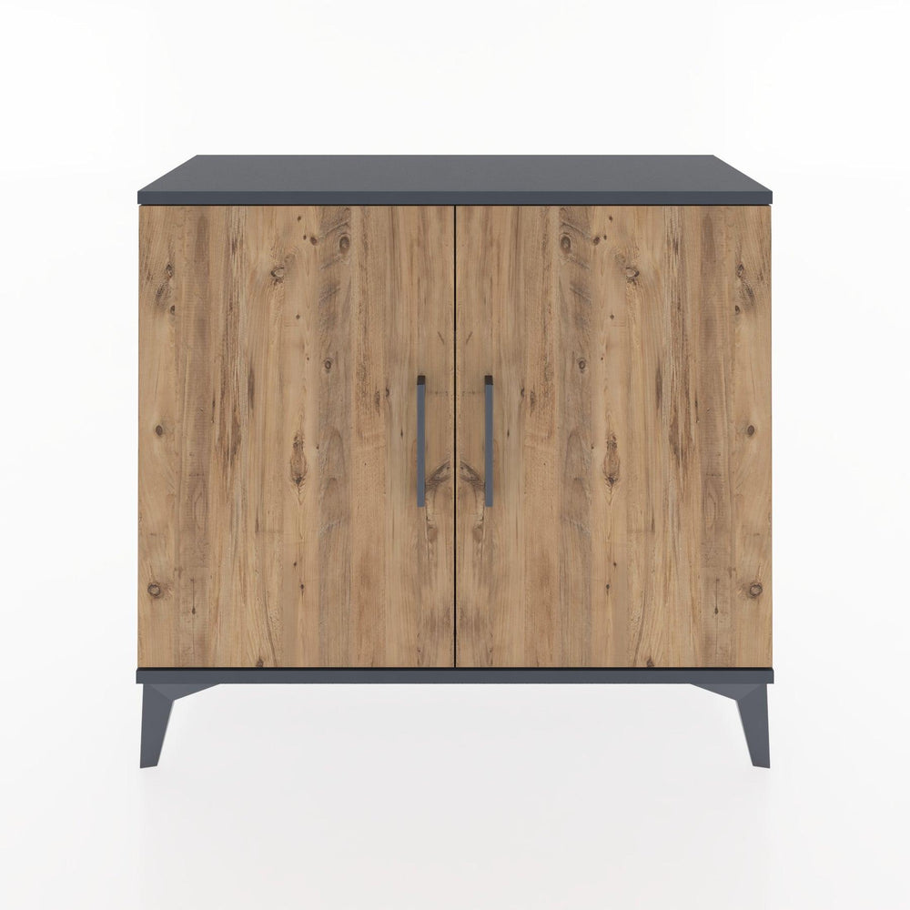 Woodntry Modüler Şifonyer İki Kapaklı V1 88x30x68 cm Antrasit - Woodntry