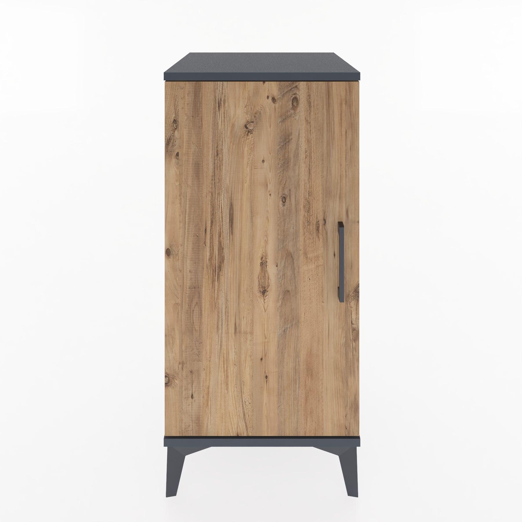 Woodntry Modular Nightstand Anthracite 44x44x84 cm with Lid K23-2