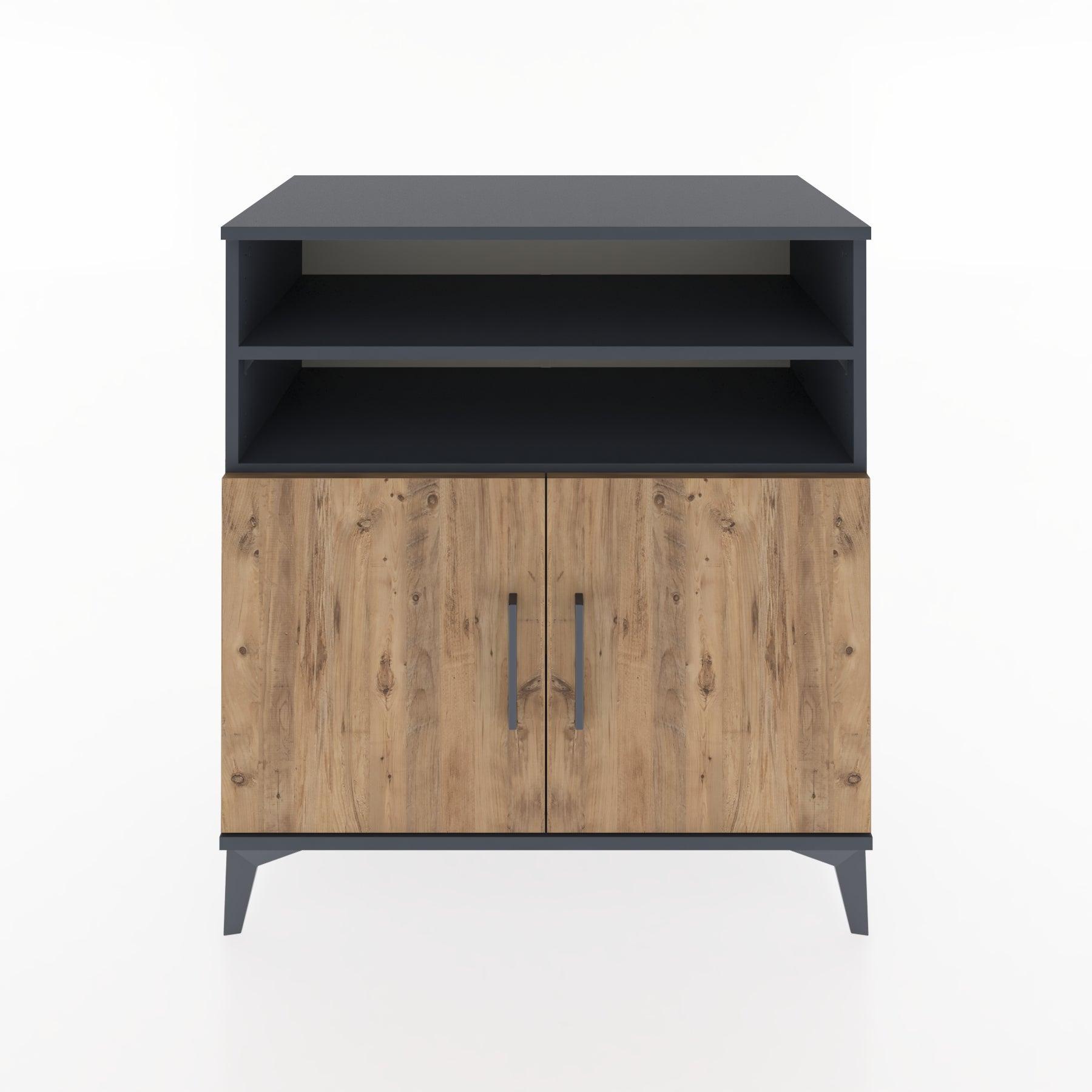 Woodntry Modular Dresser Anthracite 88x44x84 cm with Cover and Shelf KR39-2