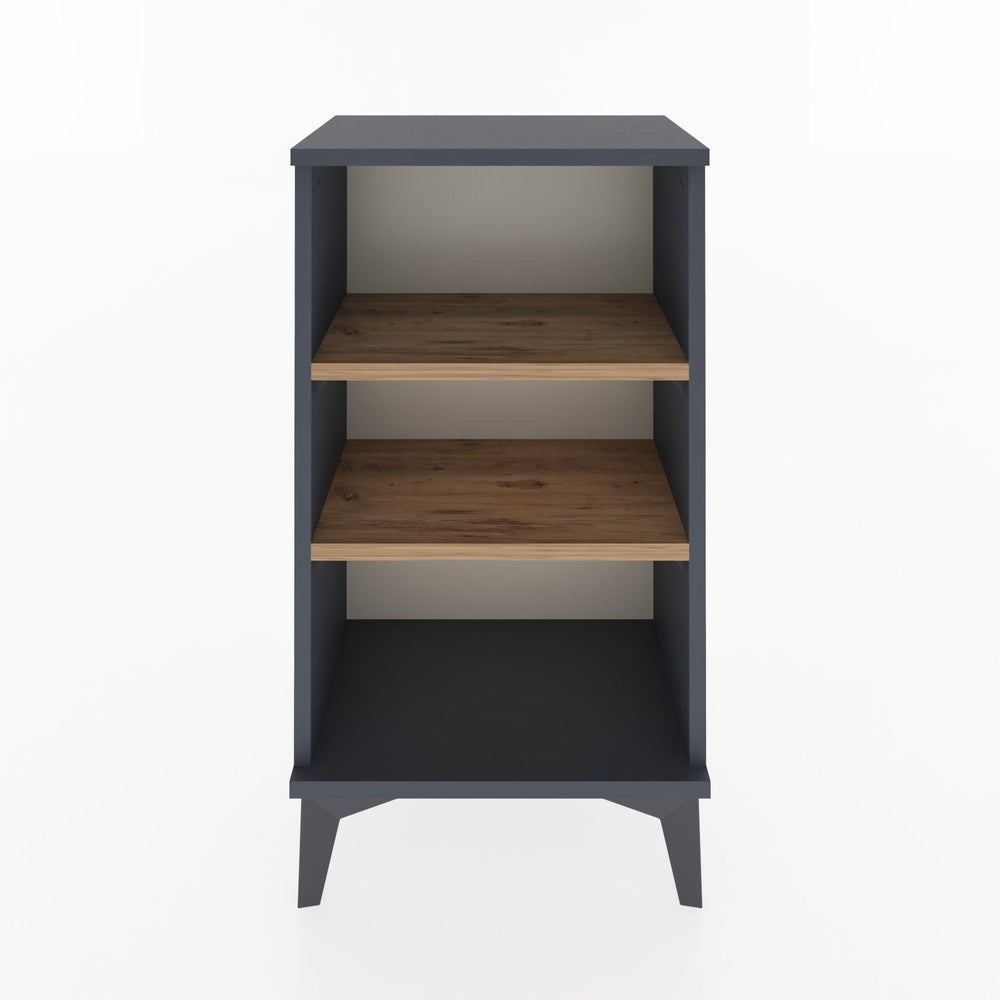 Woodntry Modüler Komodin Üç Raflı 44x30x68 cm Antrasit - Woodntry