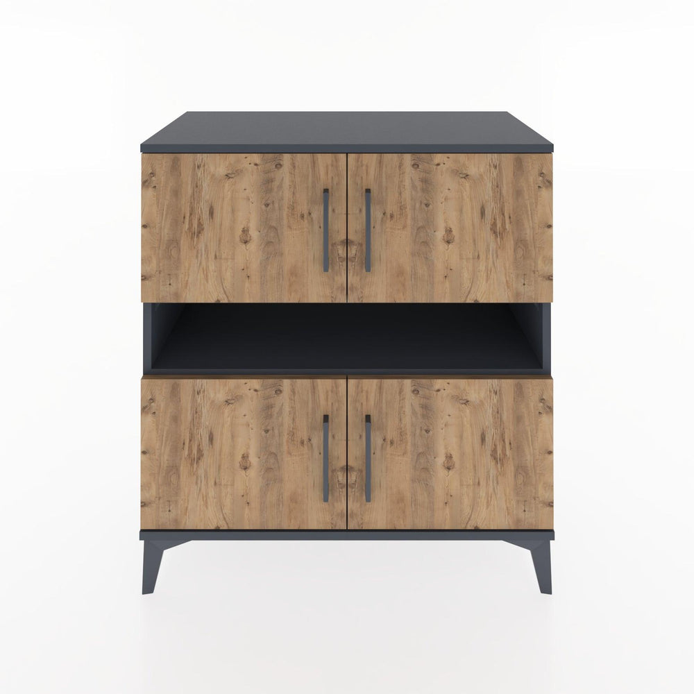 Woodntry Modular Dresser Anthracite 88x44x84 cm with Cover and Shelf KR104-2