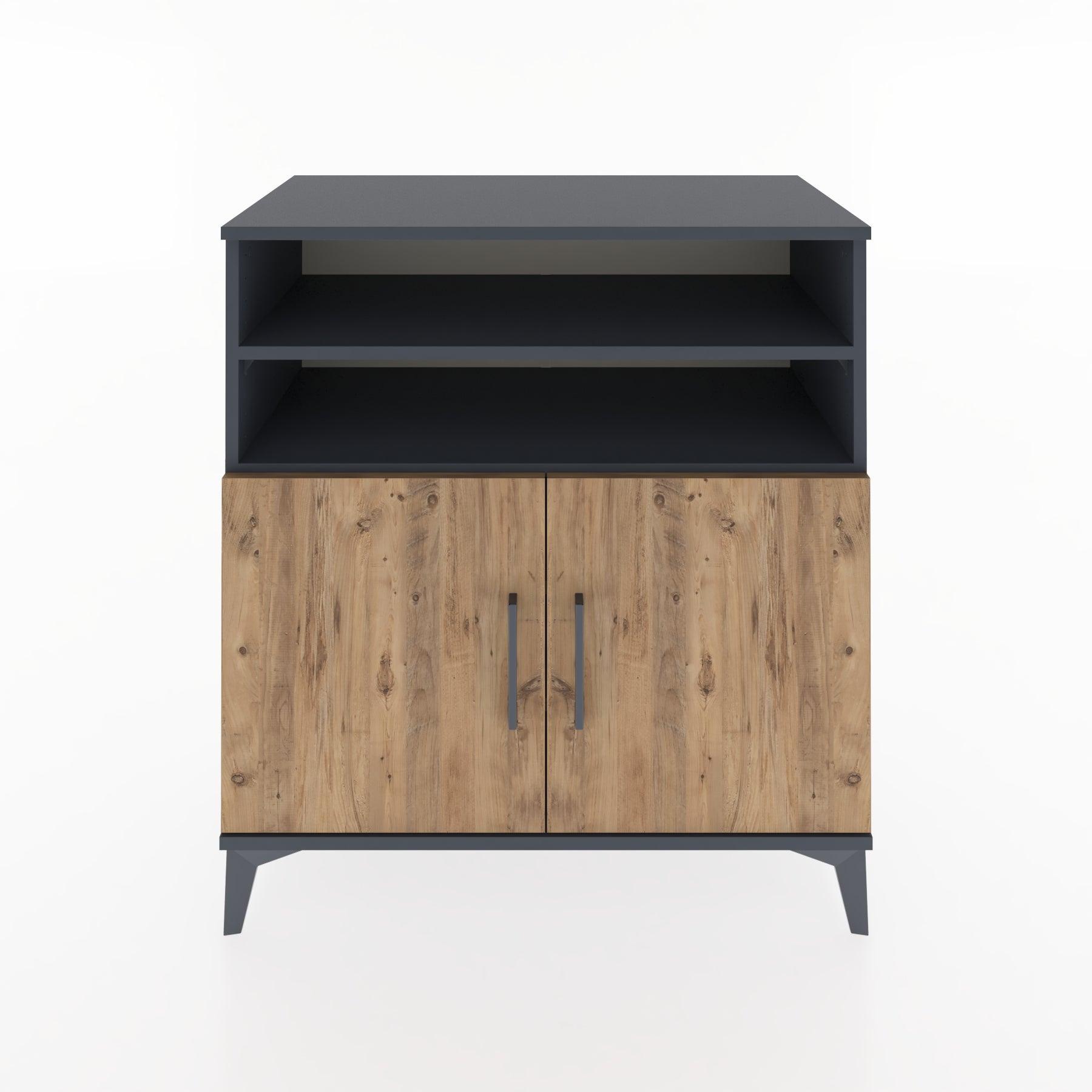Woodntry Modular Dresser Anthracite 88x44x84 cm with Cover and Shelf KR37-2