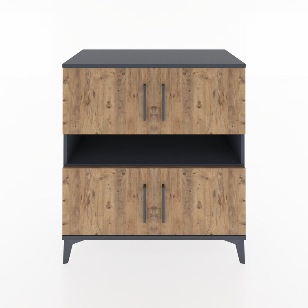Woodntry Modular Dresser Anthracite 88x44x84 cm with Cover and Drawer KC102-2