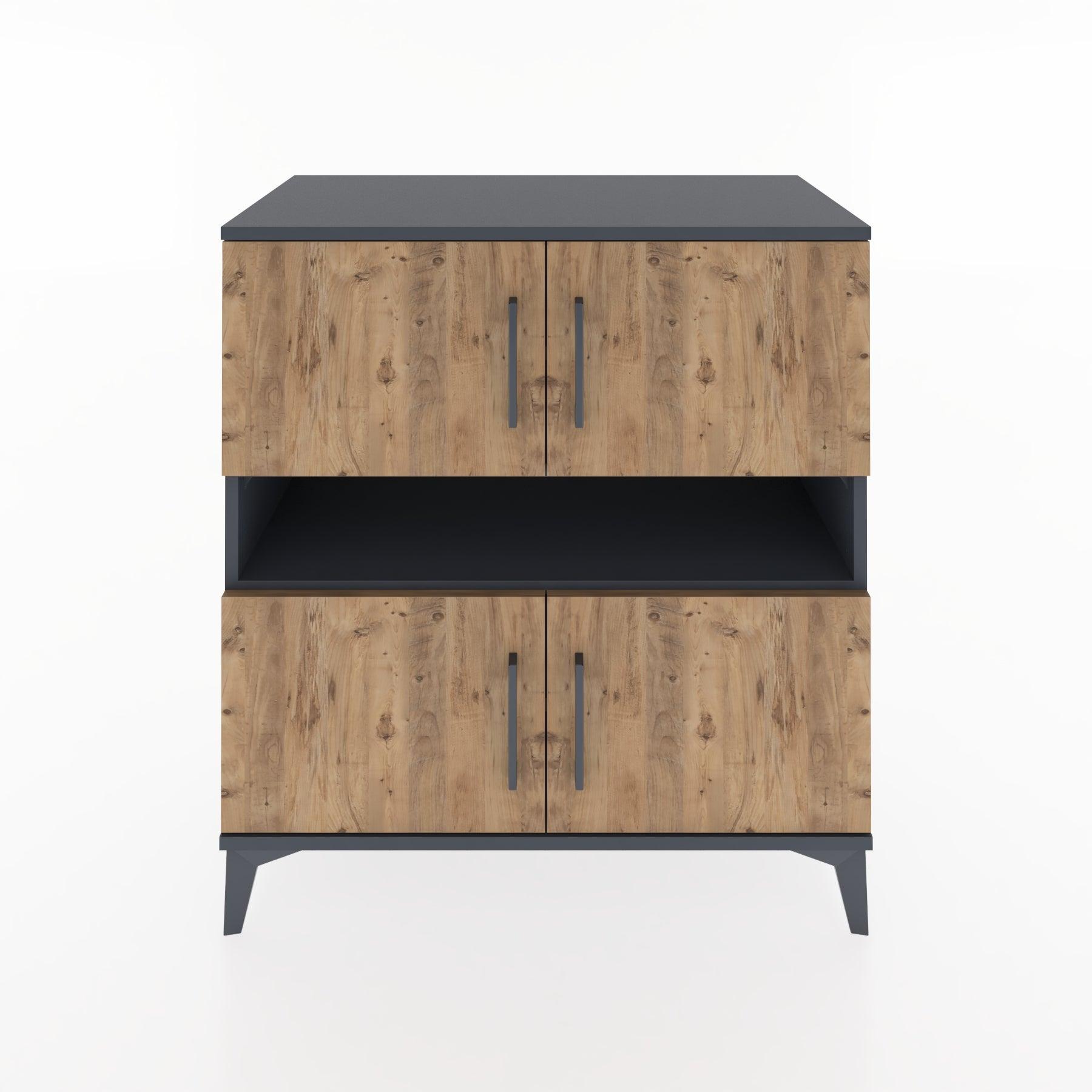 Woodntry Modular Dresser Anthracite 88x44x84 cm with Cover and Drawer KC102-2