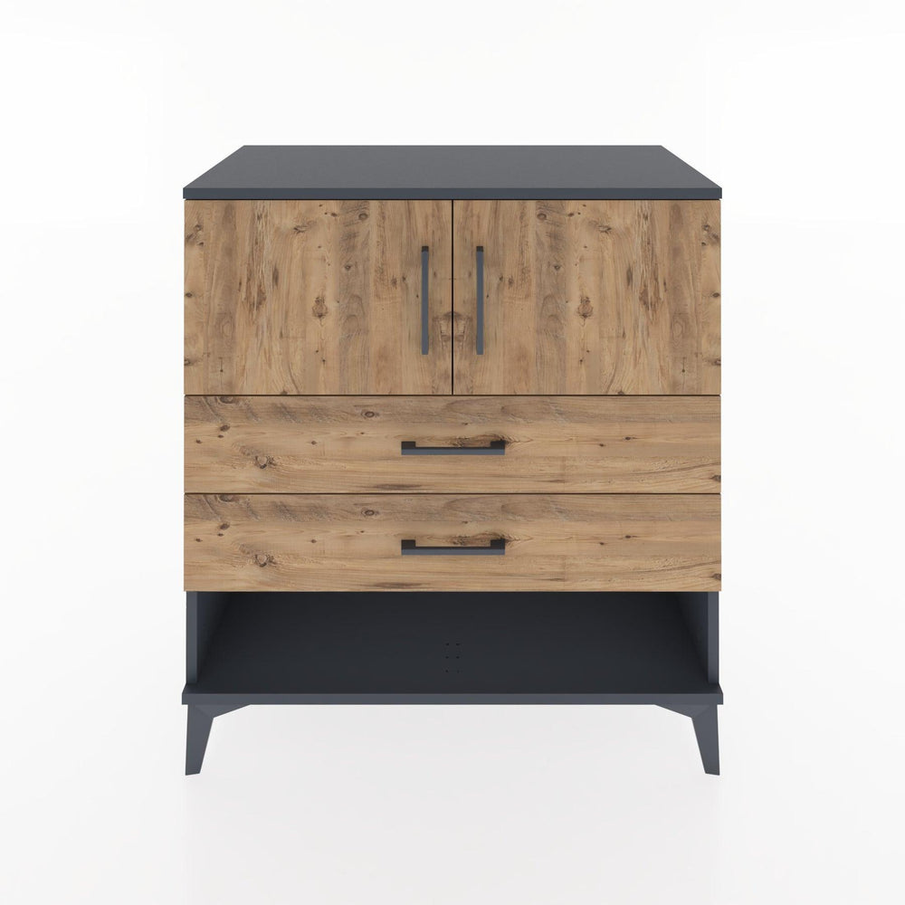 Woodntry Modüler Şifonyer Antrasit 88x44x84 cm Fonksiyonel F100-2