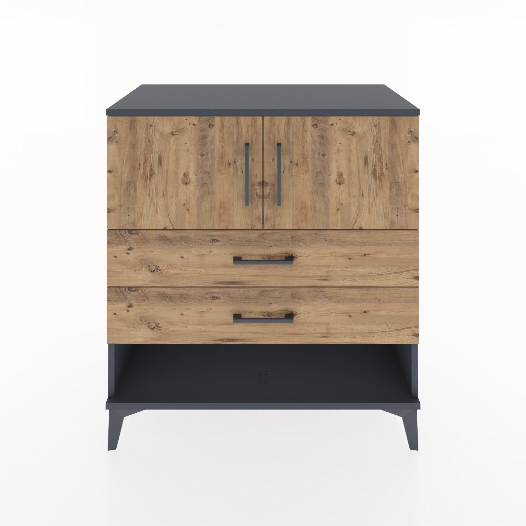 Woodntry Modular Dresser Anthracite 88x44x84 cm Functional F100-2