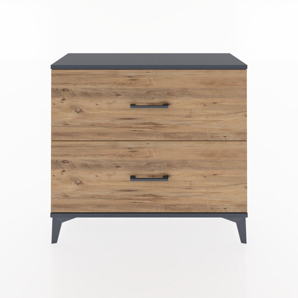 Woodntry Modüler Şifonyer İki Çekmeceli V4 88x30x68 cm Antrasit - Woodntry